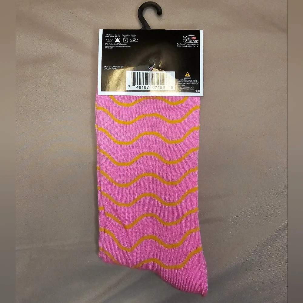 Unisex Adult Top Ramen shrimp socks NEW